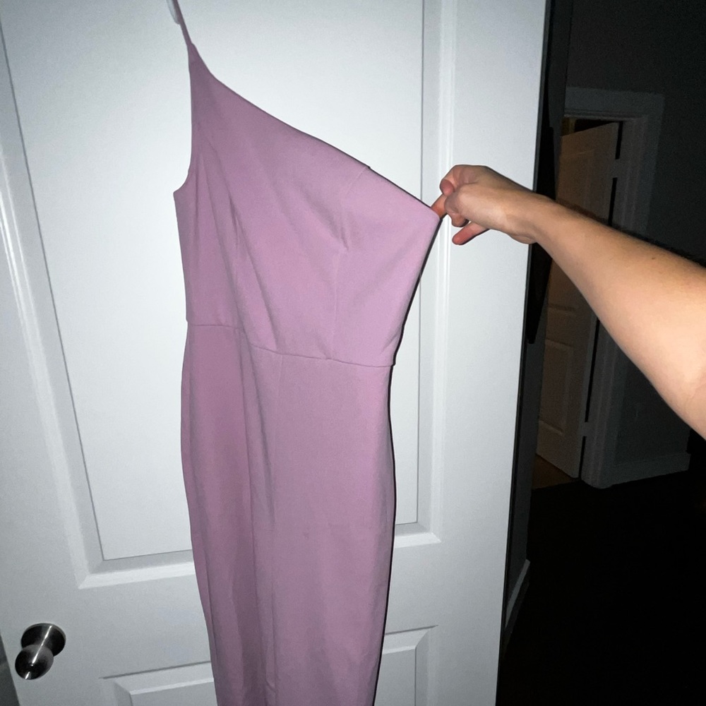 Beautiful lilac one shoulder spaghetti strap jumpsuit